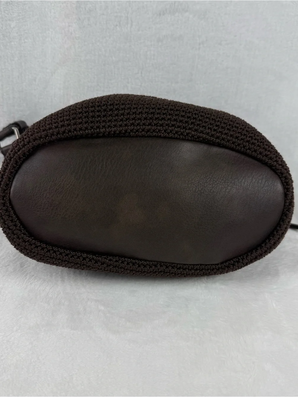 The Sak Sequoia Coffee Leaf Woven Hobo Shoulder Bag Brown Zip Top Purse